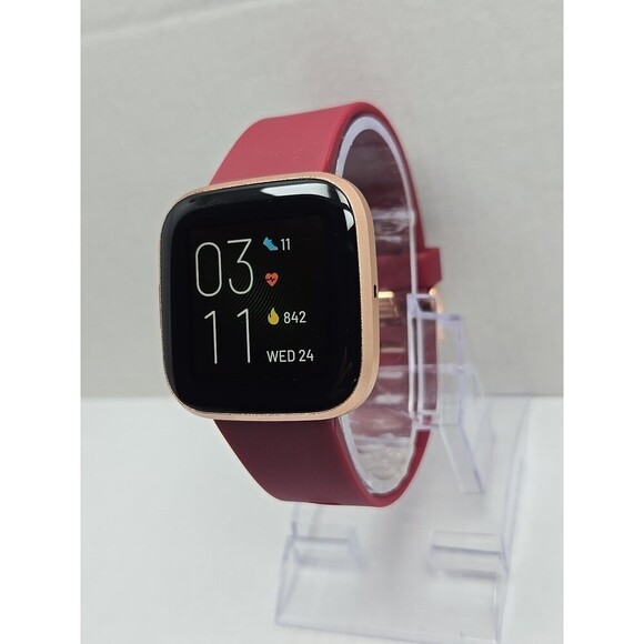 Fitbit Versa 2 Smartwatch Pink 40mm Alexa WR50M Always On Display No Charger - Picture 2 of 10